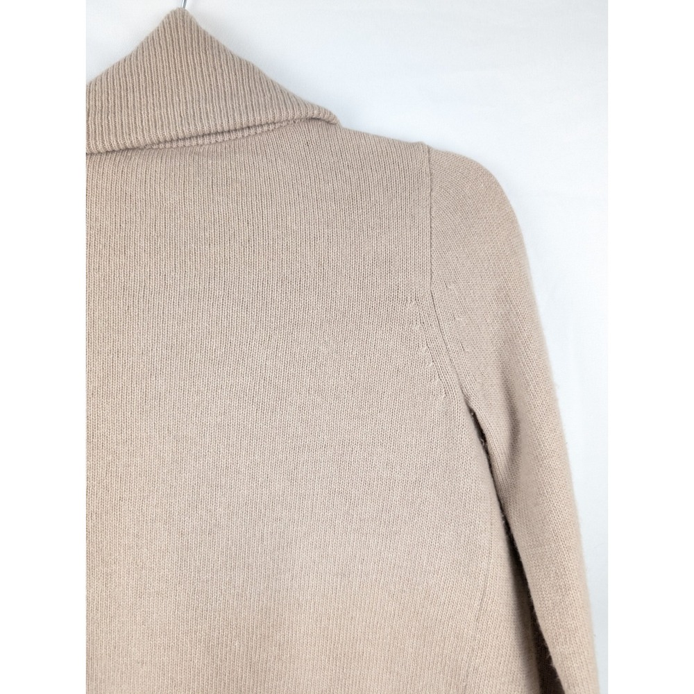 J Crew Cashmere Wool Open Front Cardigan Size XS Tan Minimalist Luxury Staple - Picture 8 of 10